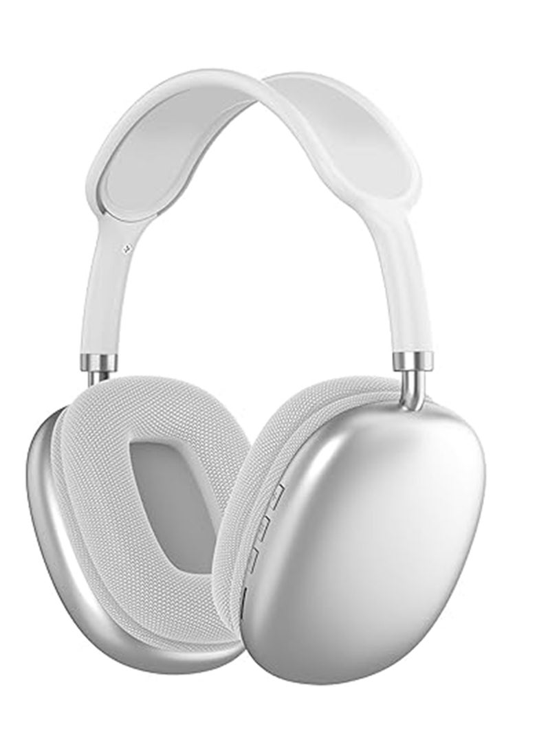 Generic Wireless Bluetooth Noise Cancelling Headphones, On-Ear Headset, Long Battery Life, Comfortable to Wear, White  - Image 1