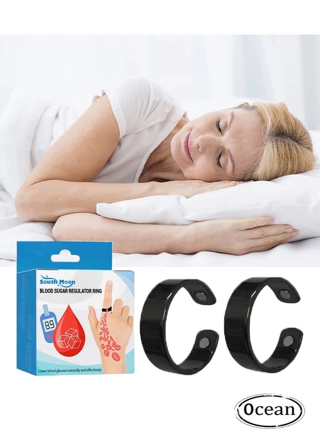 ساوث مون 2 أقراص تنظيم السكر في الدم حلقة التحكم في السكر في الدم لعلاج الضغط، للنساء والرجال حلقة التحكم في السكر في الدم القابل للتعديل - Image 1