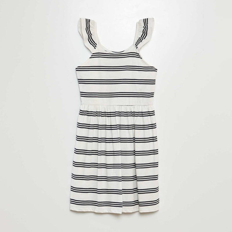 كيابي فستان بنقشة مع حمالات بكشكشة - Image 1