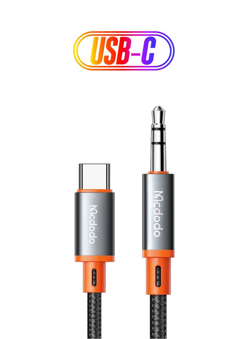 Mcdodo CA-900 USB-C to 3.5mm AUX Mini Jack Cable - 1.8M (Black) - Image 1
