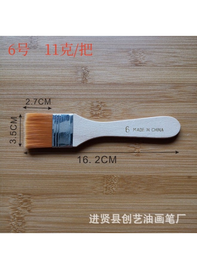 Chuangyi Brush 1-12 Nylon Oil Painting Brush Small Brush Oil Painting Brush Nylon Wool Brush Nylon Brush Barbecue Brush - Image 1