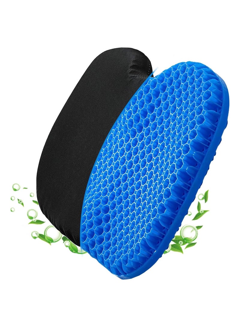 Zikra Gel Seat Cushion, U-shaped Breathable Honeycomb Design Gel Seat Cushion, Memory Cushion for Tailbone Pain Pressure Relief, for Long Sitting, Sciatica, Tailbone Pain Relief, Office Wheelchair Cushion - Image 1