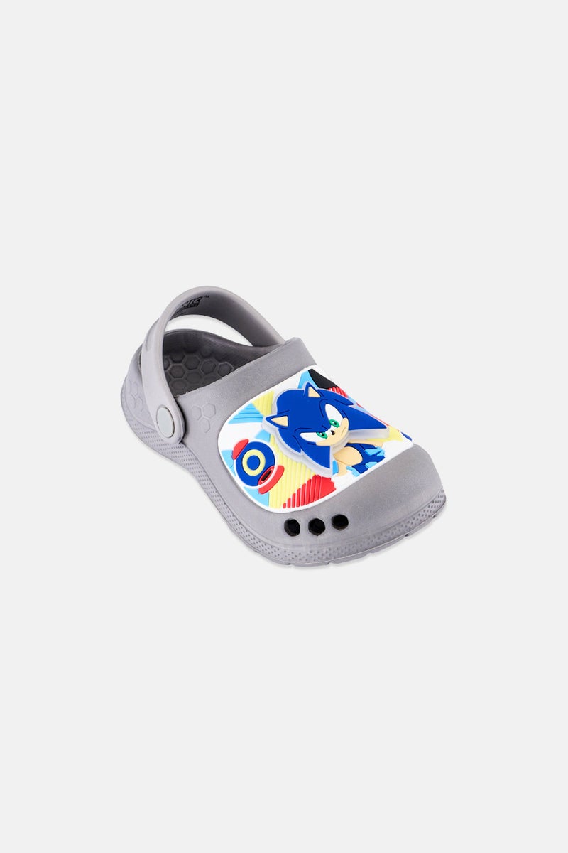 SONIC Kids Boy Sonic The Hedgehog Slingback Clogs, Grey - Image 1