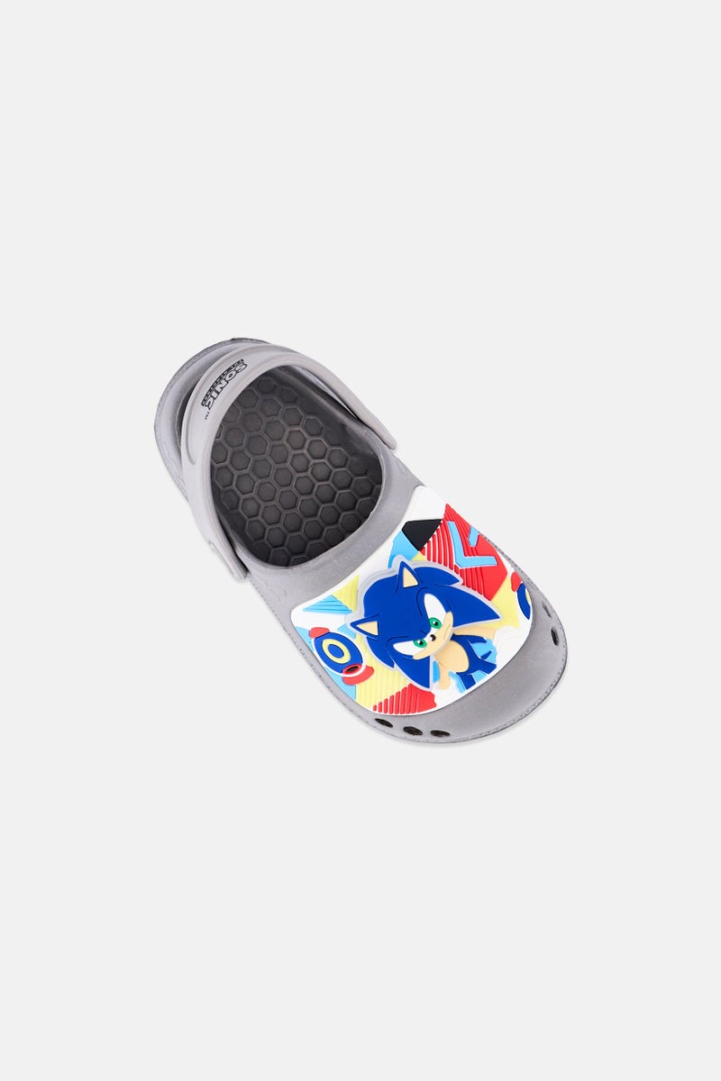 SONIC Kids Boy Sonic The Hedgehog Slingback Clogs, Grey - Image 4