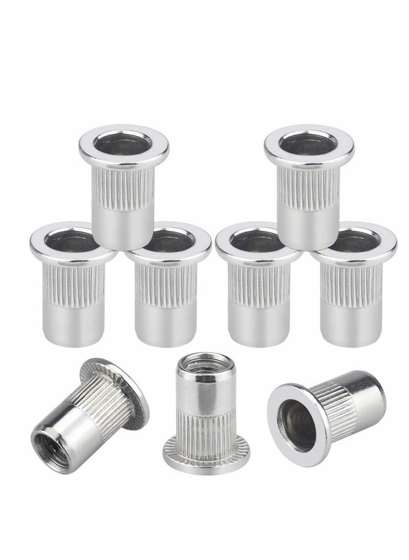 M6 Nut, 50 Pcs M6 Stainless Steel Rivet Nut, Flat Head Threaded Insert Nutsert Rivnuts, Fastener Rivet Nut Assortment Kit with Internal Threads (Sliver) - pzsku/Z39B8C2D1D2DC124C6946Z/45/_/1664450041/c4b32918-0afa-4401-a9f6-665814d5815d