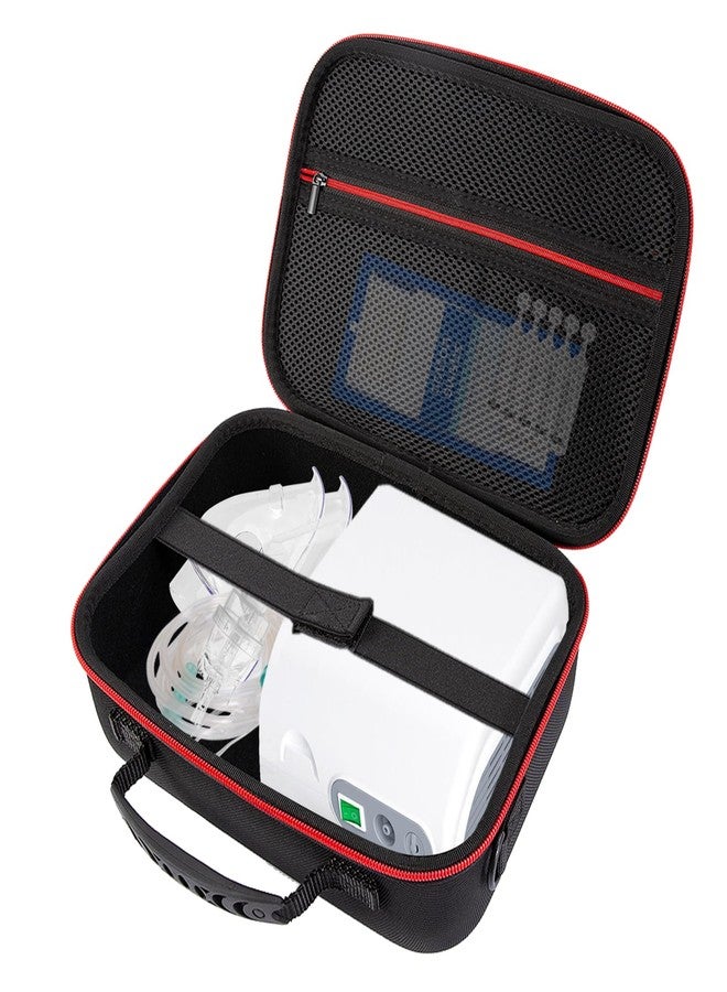 FDFuZhao Nebulizer Bag for Smart Nebulizer,Portable Hard Case,Desktop Inhaler Nebulizer for Home Travel Use, Medicine Storage Bag for Inhaler Spacer, Masks, Asthma Accessories for Kids and Adults,Red - Image 1