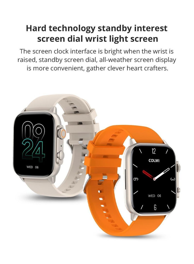 COLMI C81 Smart Watch - Fitness Heart Rate Monitor, Step Counter, IP68 Water Resistance, Voice Call, Music Playback, Full Screen Smart Watch - Image 4