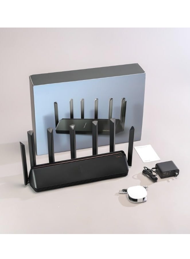 REBENUO Router  BE7000 2500M Dual Band Wi-Fi 6 Smart Home Router NFC Enhanced Black 2024 New Release - Image 1