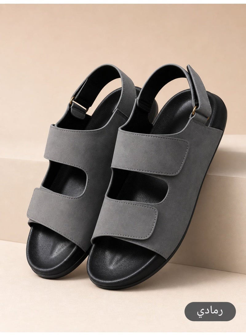 Men's Versatile Comfort Sandals, Adjustable Strap Casual Summer Shoes, Non-Slip Outdoor & Driving Sandals for Daily Wear, Beach & Travel - Image 1