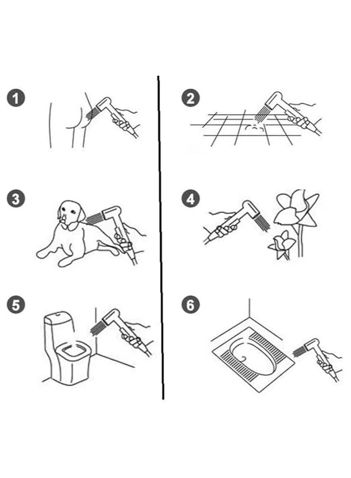 Easy-to-use portable travel bidet Code 101 carefully designed for the traveler with a 200cm Italian hose, bridge adapter, bidet handle and Teflon - Image 3
