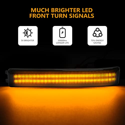 NEIFILES LED Side Mirror Turn Signal Light Compatible with Ford F150 2009-2014,Raptor 2010 2011 2012 2013 2014 Mirror Side Marker Lights Smoked Lens Amber Light - Image 3