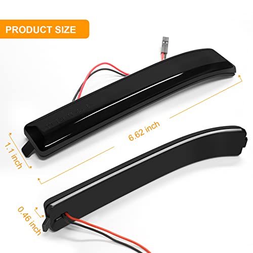 NEIFILES LED Side Mirror Turn Signal Light Compatible with Ford F150 2009-2014,Raptor 2010 2011 2012 2013 2014 Mirror Side Marker Lights Smoked Lens Amber Light - Image 4
