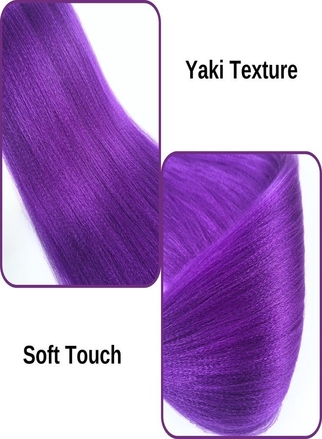 Leticia Purple Braiding Hair Pre stretched Curly Boho Hair for Braiding Hypoallergenic Crochet Boho Braids ez Braid Knotless Synthetic Braids for Black Women - Image 4