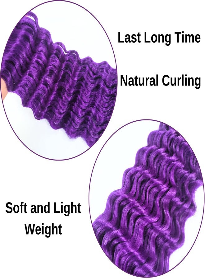 Leticia Purple Braiding Hair Pre stretched Curly Boho Hair for Braiding Hypoallergenic Crochet Boho Braids ez Braid Knotless Synthetic Braids for Black Women - Image 5
