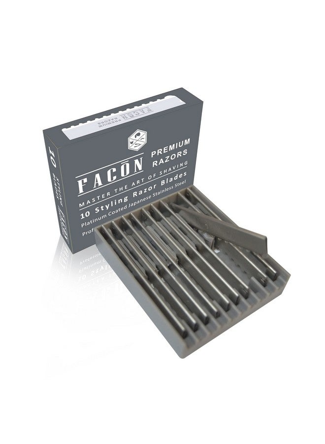 FACON Facón Professional Hair Styling Thinning Texturizing Cutting Razor Replacement Blades 10 Count - Image 3