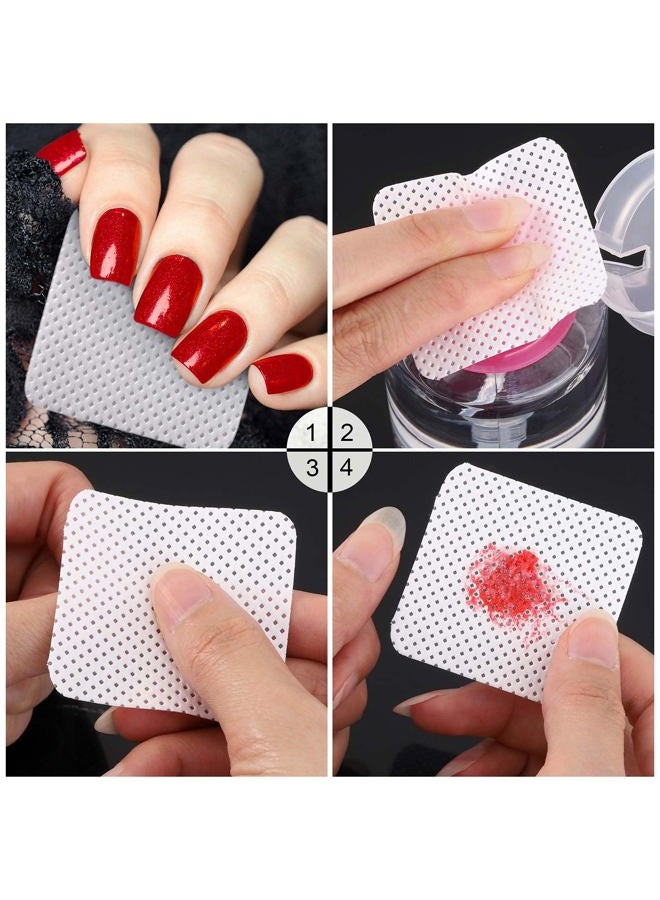 BTYMS 1000Pcs Nail Wipes Lint Free Gel Nail Polish Removers Cotton Pads Eyelash Extension Glue Cleaning Wipes - Image 4