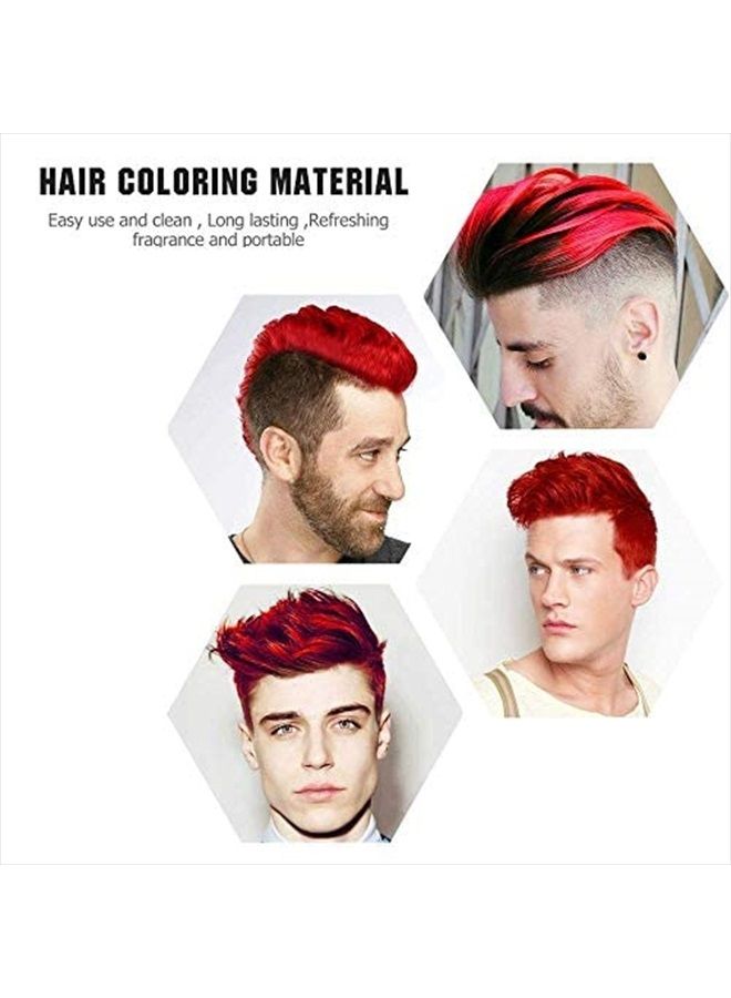 Mofajang Hair Wax Color Styling Cream Mud, Natural Hairstyle Color Pomade, Washable Temporary, Red - Image 4