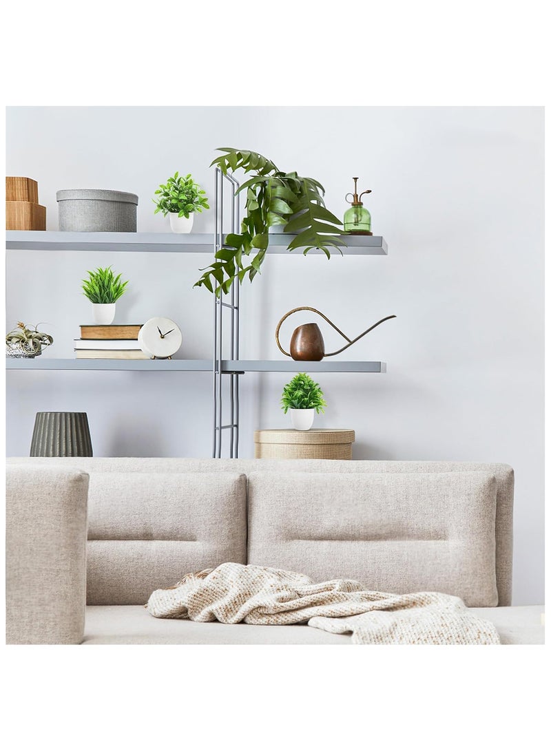 NNEWVANTE 4 عبوات من النباتات الاصطناعية الصغيرة في أصص نباتات الأوكاليبتوس للنباتات الزائفة لتزيين المنزل والمكتب والمزرعة والحمام والطاولة والرفوف الداخلية - Image 3