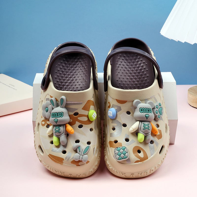 Summer Children'S Clogs For Boys, Non-Slip Soft Sole, Indoor Home Slippers For Kids, Beach Closed-Toe Sandals For Older Children - Image 4