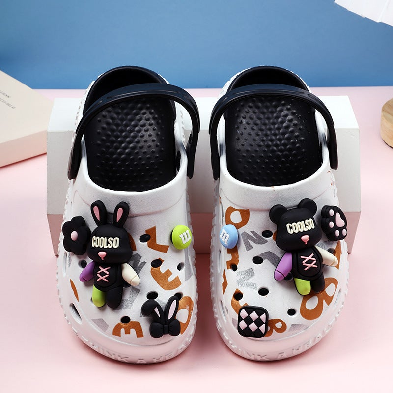 Summer Children'S Clogs For Boys, Non-Slip Soft Sole, Indoor Home Slippers For Kids, Beach Closed-Toe Sandals For Older Children - Image 2
