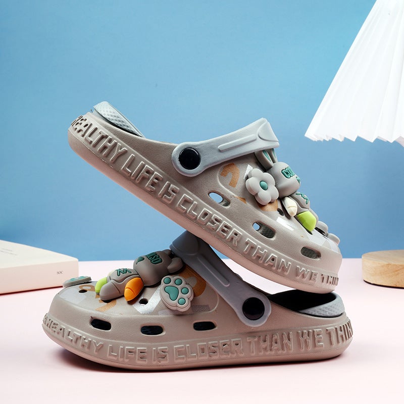 Summer Children'S Clogs For Boys, Non-Slip Soft Sole, Indoor Home Slippers For Kids, Beach Closed-Toe Sandals For Older Children - Image 5