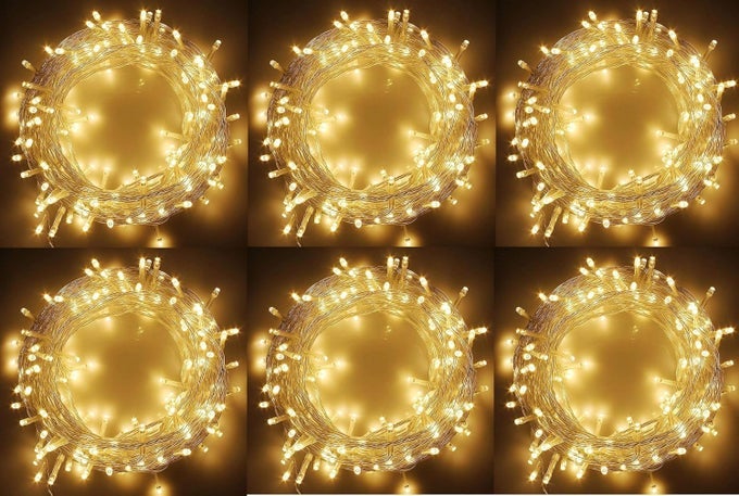 LED RICE LIGHT FOR DECORATION STRIP AND SERIES LIGHT FOR INDOOR OUTDOOR DECORATION 12METER PACK OF 6