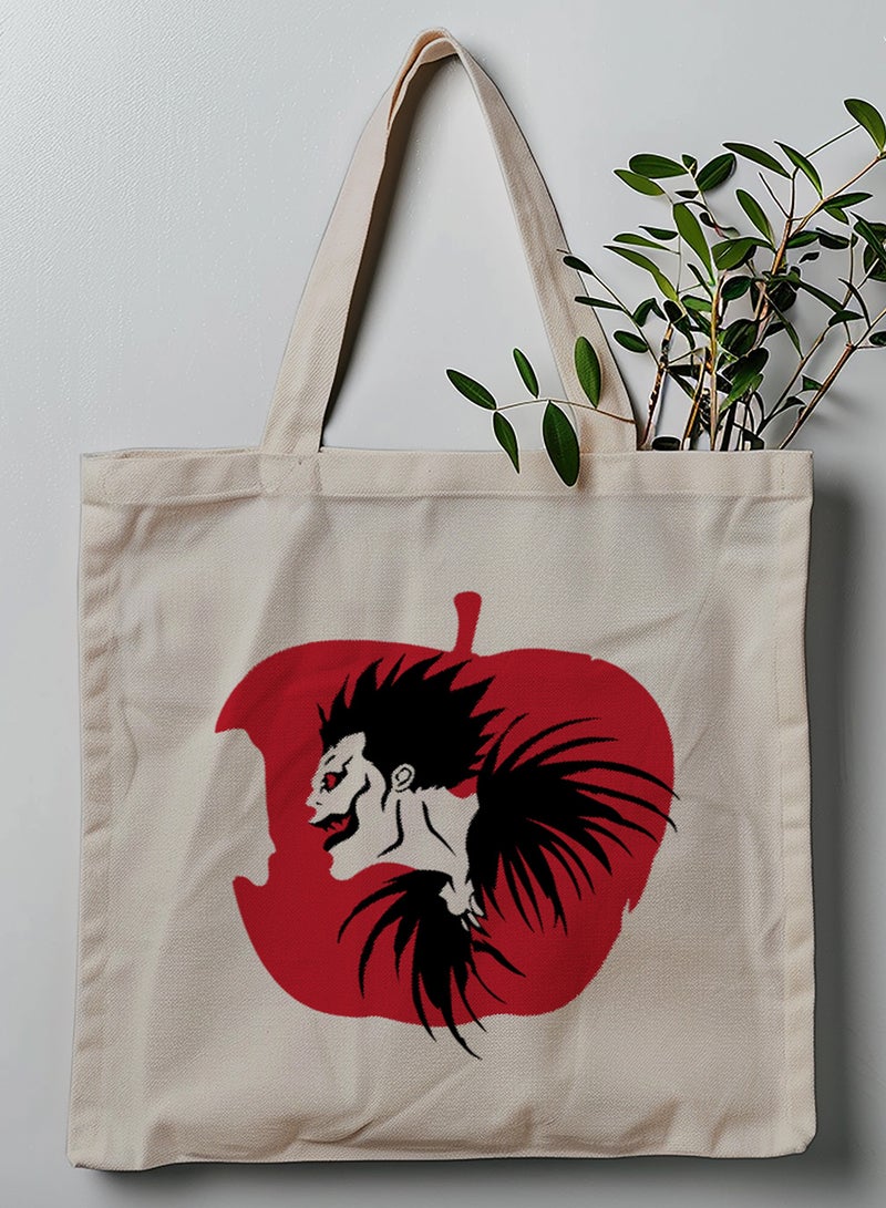 LOWHA Polyester Tote Bag with Shoulder Straps and Death Note Anime Pattern  - Image 1