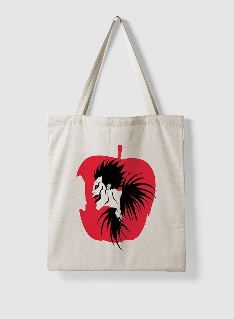 LOWHA Polyester Tote Bag with Shoulder Straps and Death Note Anime Pattern  - Image 4