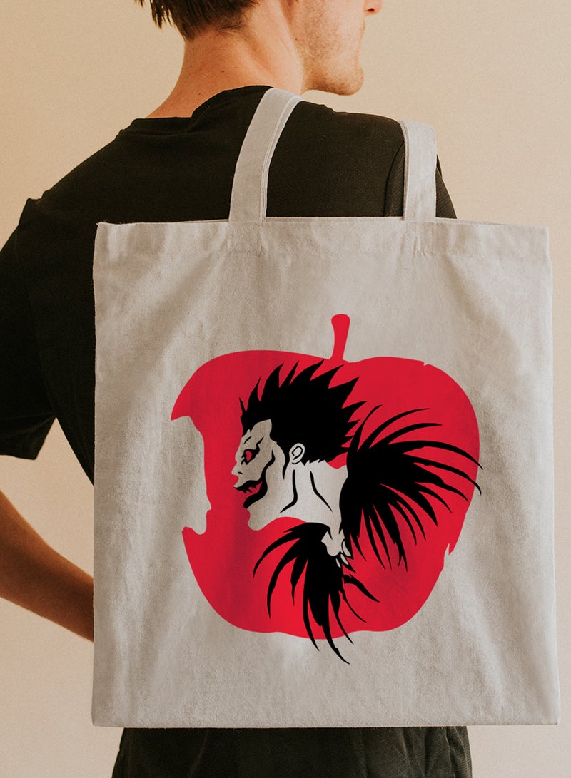 LOWHA Polyester Tote Bag with Shoulder Straps and Death Note Anime Pattern  - Image 2