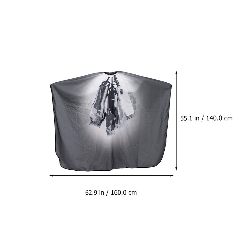 Salon Apron For Cutting And Hair Dye Reusable Protective Cloth Fabric 160X140X1CM 1Pack - Image 2