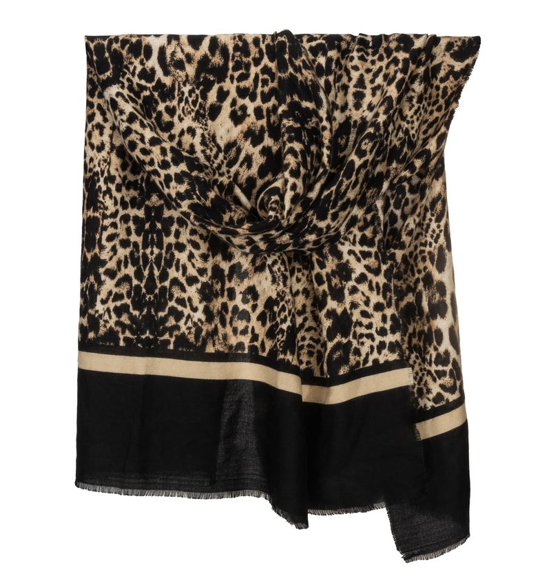 XuoAz Winter Leopard Scarf for Women - Soft Animal Warm Cashmere Feels Long Shawls Wrap - Image 5