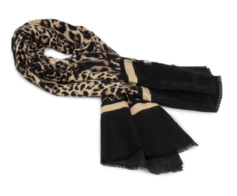 XuoAz Winter Leopard Scarf for Women - Soft Animal Warm Cashmere Feels Long Shawls Wrap - Image 4
