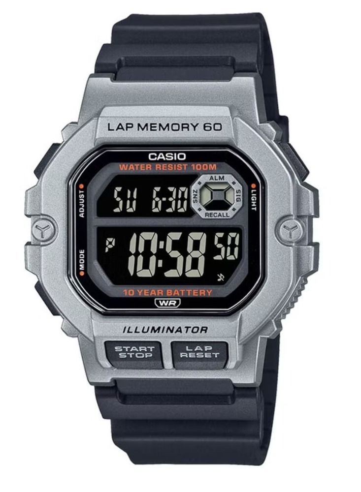 Casio Men Watch Sports Gear Digital Blacki Dial Resin Band WS-1400H-1BVDF - Image 1