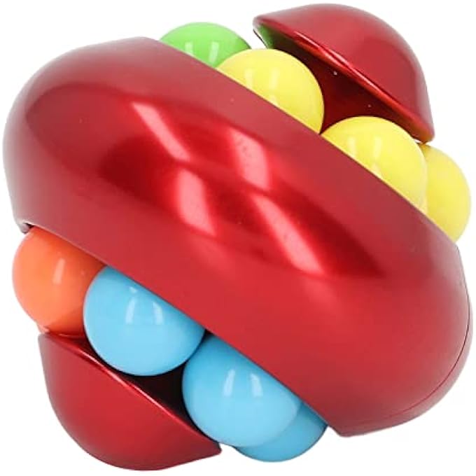 UBEF Rotating Ball Puzzle Toy, Stress Relief Puzzle Ball Mellow Portable for Teenager for Home (Red) - Image 1