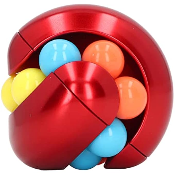 UBEF Rotating Ball Puzzle Toy, Stress Relief Puzzle Ball Mellow Portable for Teenager for Home (Red) - Image 5