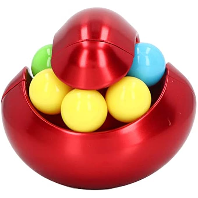 UBEF Rotating Ball Puzzle Toy, Stress Relief Puzzle Ball Mellow Portable for Teenager for Home (Red) - Image 4