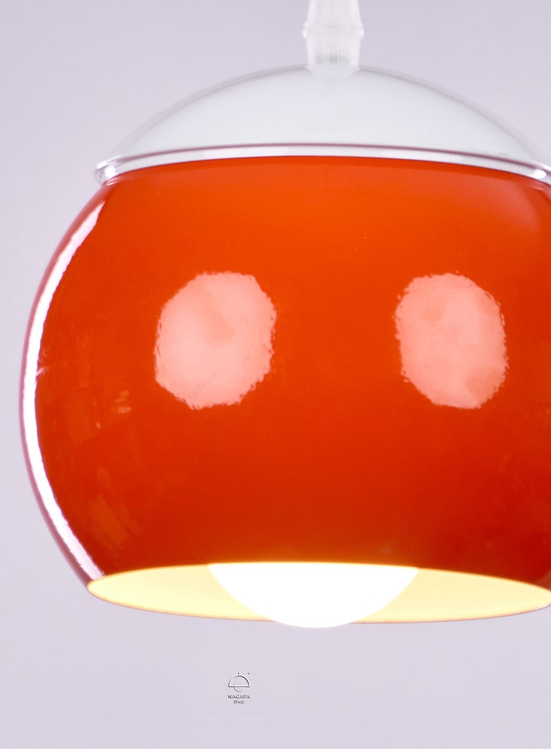Modern bowling Orange pendant 1 lamp