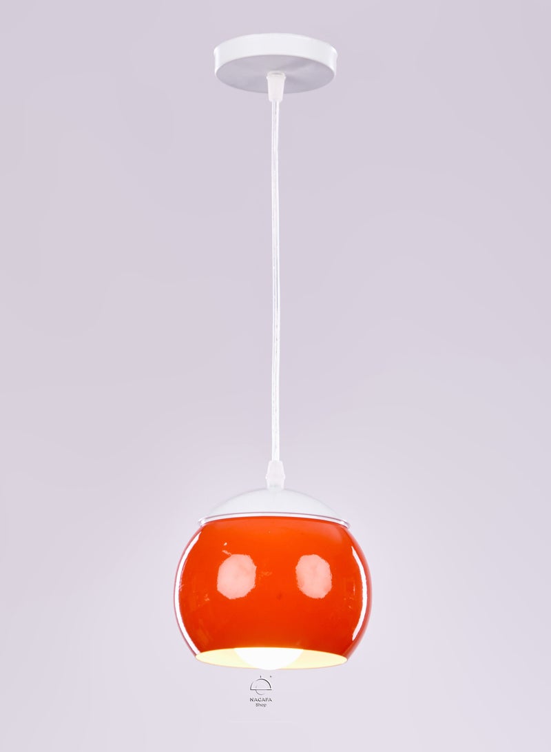 Modern bowling Orange pendant 1 lamp