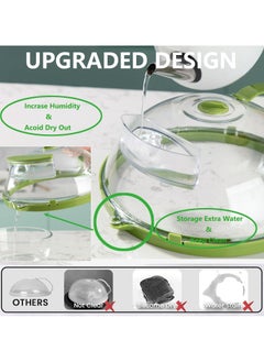 Hanayo Microwave Cover for Food, Clear Microwave Splatter Cover with Handle and Water Storage Box, 10 Inch Plate Covers, Kitchen Gadgets and Accessories, House Essentials for New Home Gifts, Green  - Image 5