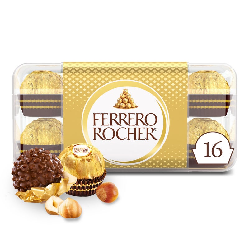 Ferrero Rocher, Premium Milk Chocolate Hazelnut, Individually Wrapped, Chocolate Gift Box, 16 Count, 7 oz - Image 4