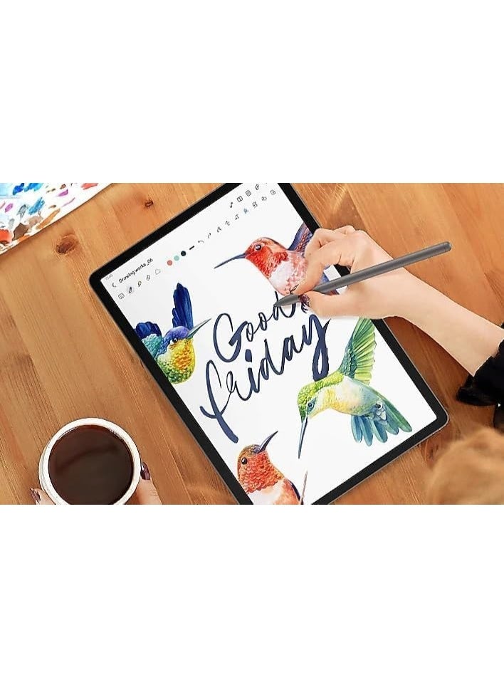 Galaxy Tab S9 FE S Pen [4096 استشعار الضغط] استبدال لسامسونج Galaxy Tab S9 FE ، Tab S9 FE + Plus Tablet جميع الإصدارات ، Touch Stylus Pen مع 5xTips / Nibs (رمادي) - Image 4