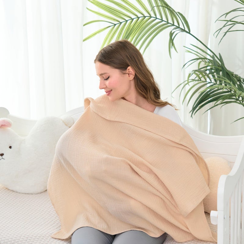 CottCare Baby Muslin Swaddle Blanket for Boys and Girls,31â€ x 35â€,3-Pack Breathable and Skin-Friendly,Wrap Soft Silky Cotton Muslin Swaddle Blankets (Rose Pink) - Image 4