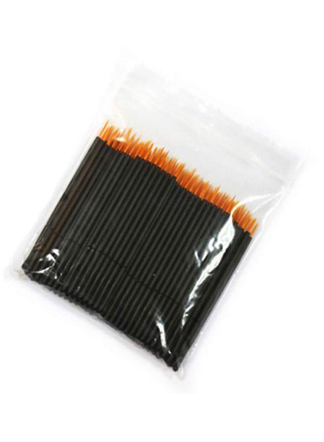 NIBEMINENT 100-Piece Disposable Eyeliner Brush Set Grey/Yellow - Image 2