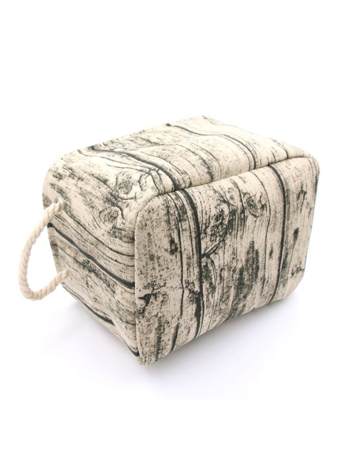 جيكون أنيق جذع شجرة تصميم الخشب الحبوب مستطيلة سلة التخزين قابل للغسل القطن النسيج الحضانة تعوق مع مقابض حبل ، الزخرفية ومريحة للأطفال غرف (صغيرة) - Image 4