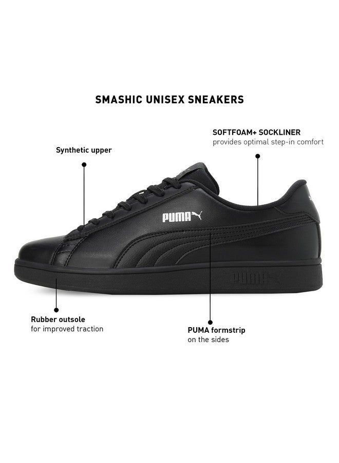 Puma Unisex-Adult Smashic Black-Matte Silver Sneaker - 8UK (39437101) - Image 4