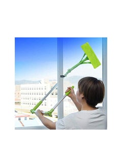 Telescopic Sponge Mop - Foldable Handle Cleaning Glass Sponge Mop, Cleaner Window Extendable with Super Absorbent Sponge Head and Telescopic Handle for Indoor/Outdoor