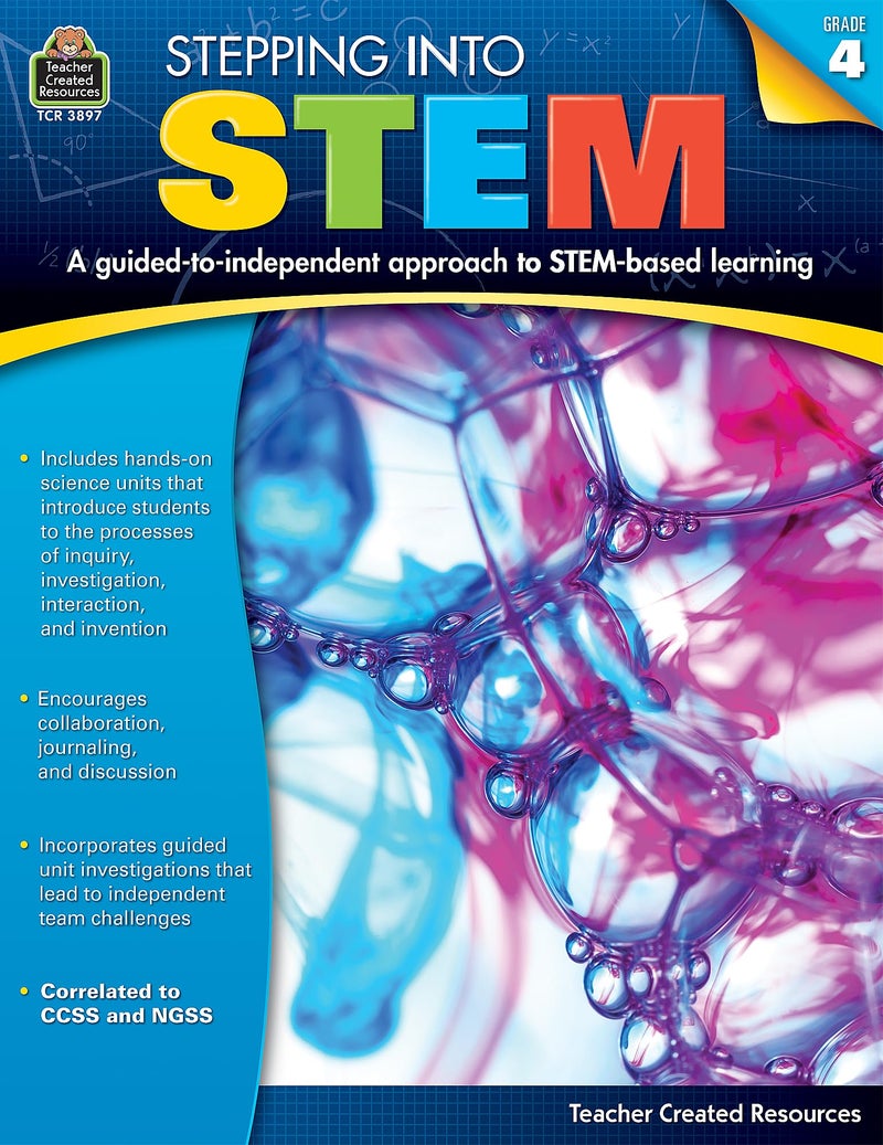 Teacher Created Resources Gr 4 Step Into STEM Workbook Printed Book