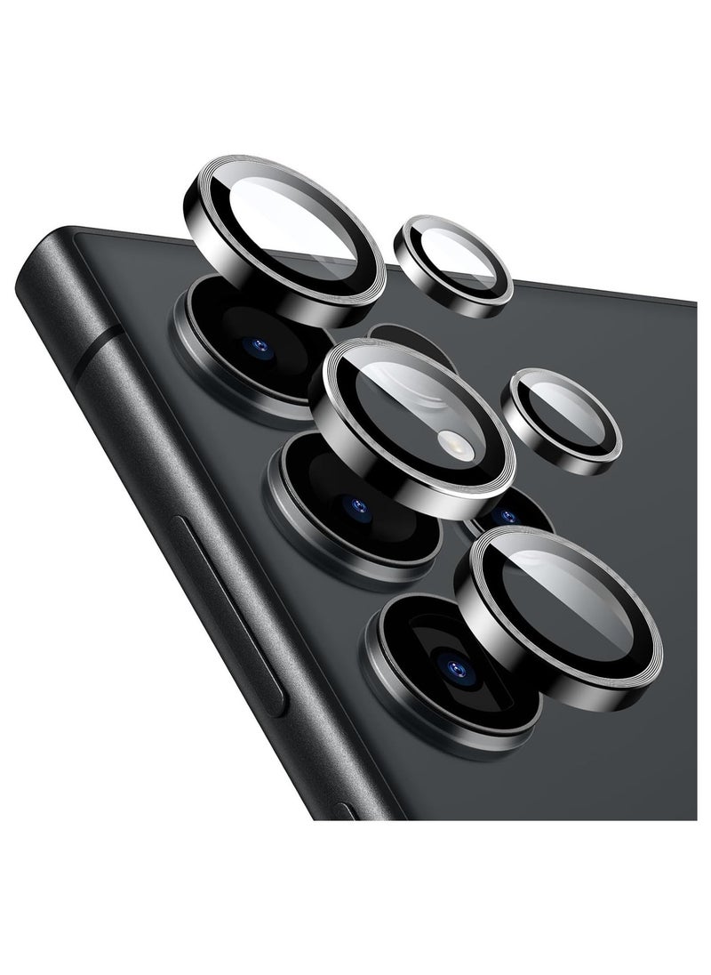 Raxoom Samsung Galaxy S24 Ultra Camera Lens Protector, Individual Lens Protectors, Scratch-Resistant Ultra-Thin Tempered Glass with Aluminum Edging, Galaxy S24 Ultra Case Friendly, 1 Set, Black - Image 1