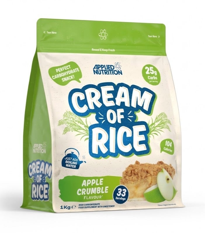 Applied Nutrition Cream of Rice Instant Carbohydrates – Apple Crumble (1kg) - Image 1