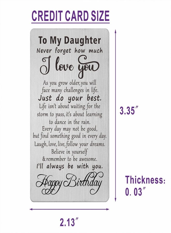 TANWIH Daughter Birthday Gifts – Engraved Metal Birthday Card for Daughter – Special Celebration Keepsake - Image 5